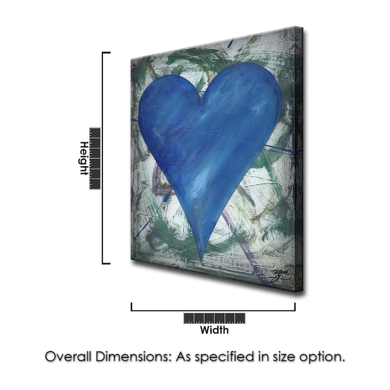 'Daquan' Heartwork Wrapped Canvas Wall Art