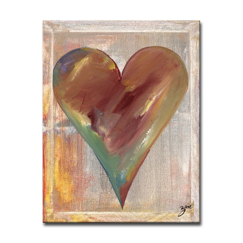 'Carter' Heartwork Wrapped Canvas Wall Art
