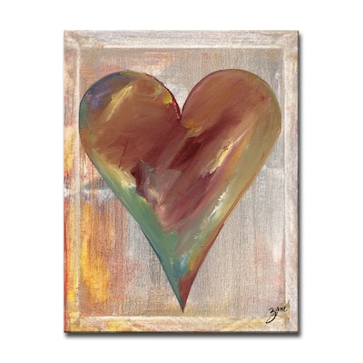 'Carter' Heartwork Wrapped Canvas Wall Art