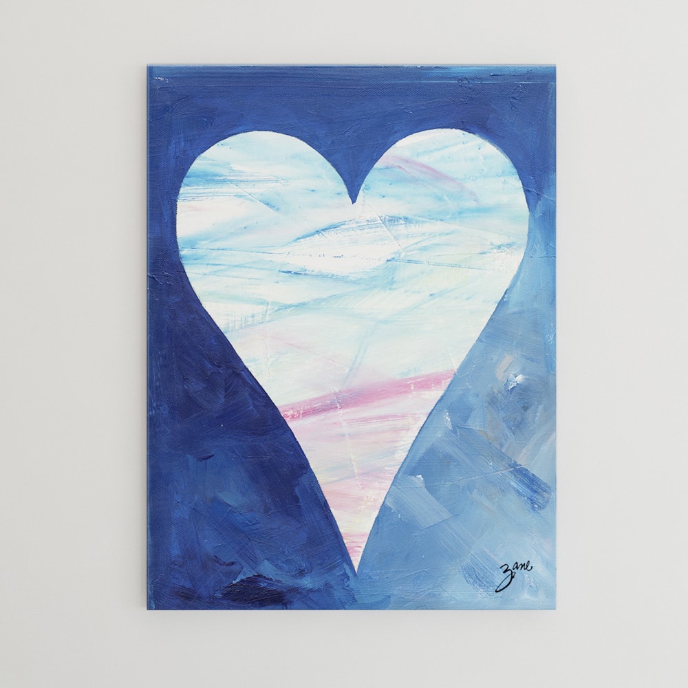 Porch & Den Zane Heartwork Antoine Canvas Art Set