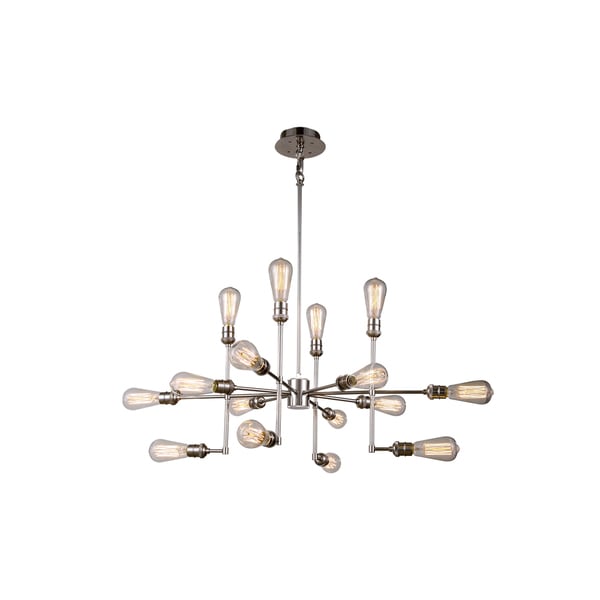Elegant Lighting Ophelia Collection 1139 Pendant Lamp with Polished Nickel Finish. Opens flyout.