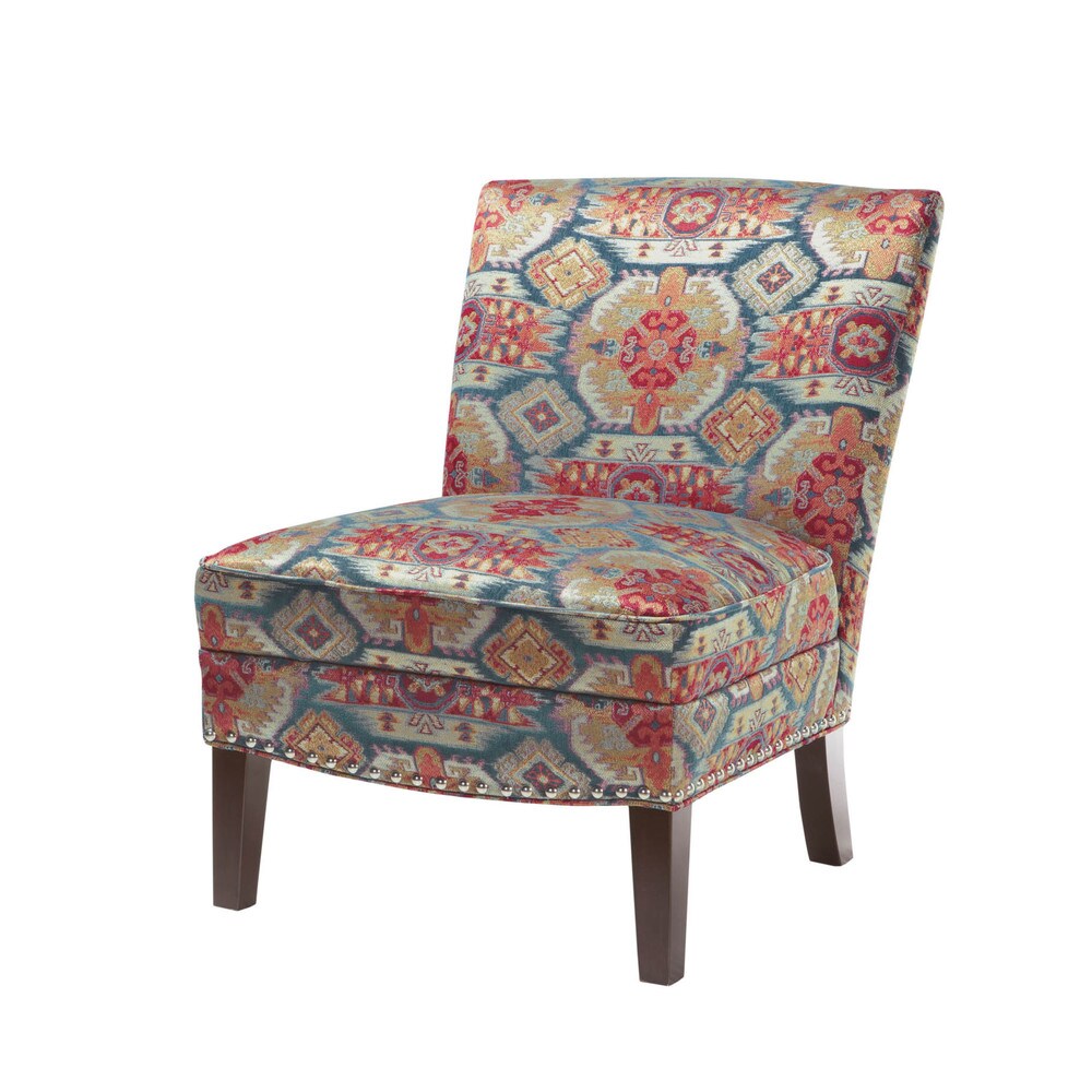 Madison Park  Alex Red Slipper Accent Chair (Red Multi)