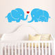 preview thumbnail 3 of 3, Elephant Family Wall Decal with Red Heart