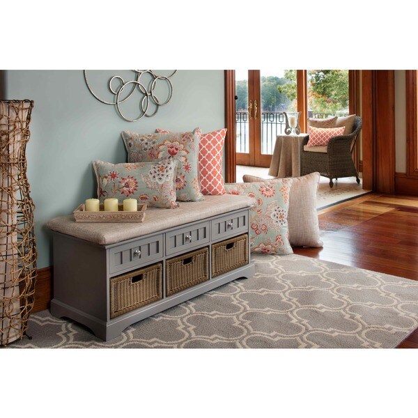 Pillow Perfect Room with A View Cerulean 24.5-Inch Floor Pillow