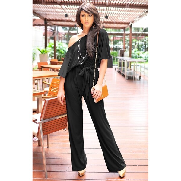 dressy 3 4 sleeve jumpsuits