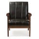 preview thumbnail 3 of 4, Mid-Century Black Faux Leather Chair