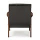 preview thumbnail 4 of 4, Mid-Century Black Faux Leather Chair