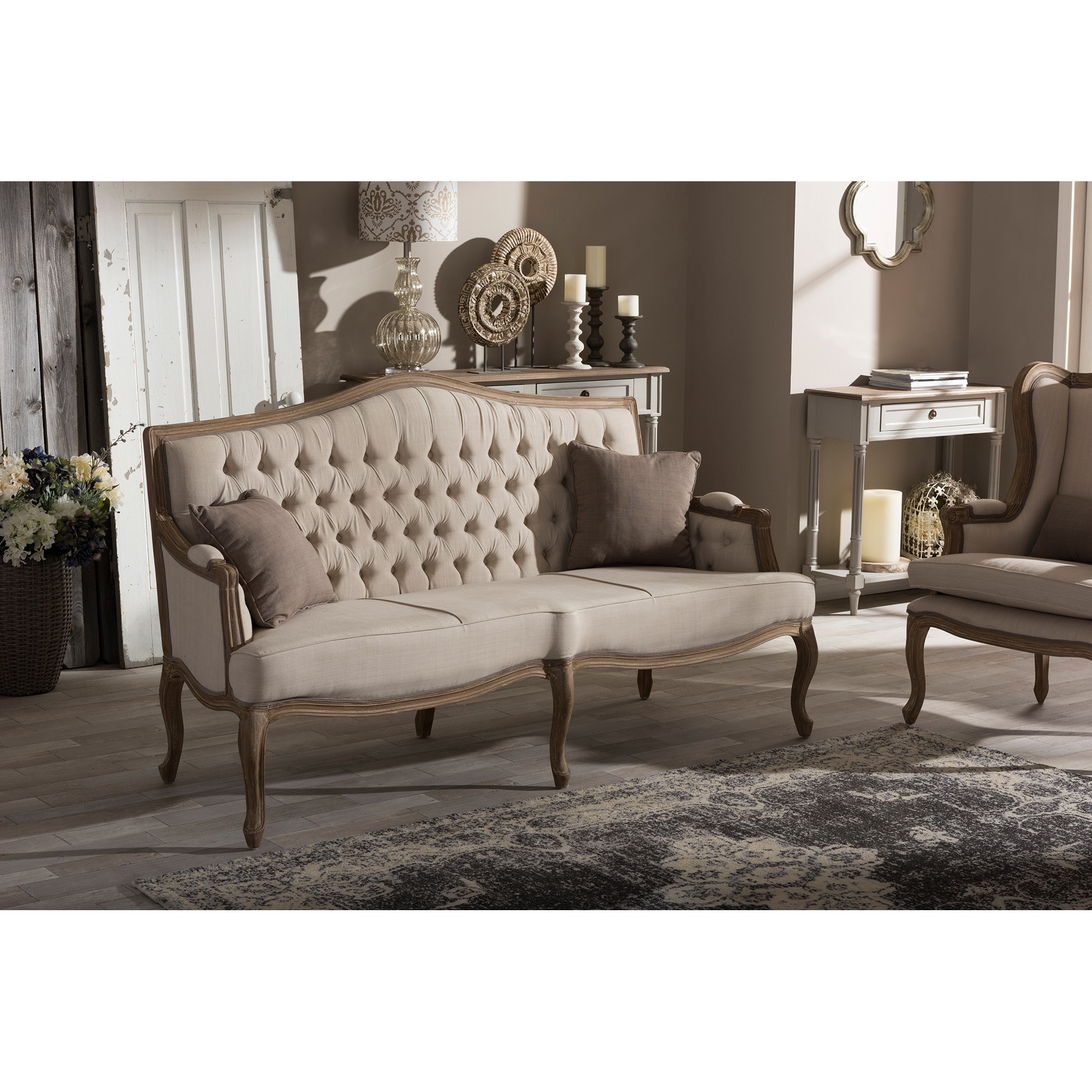 Shop Baxton Studio Oliver French Provincial Style Weathered Oak