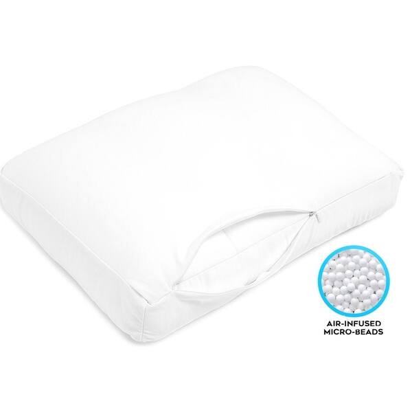 Shop Comfort Cloud Microbead White Pillow Free Shipping On
