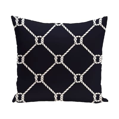 Ahoy Geometric Print 18-inch Outdoor Pillow