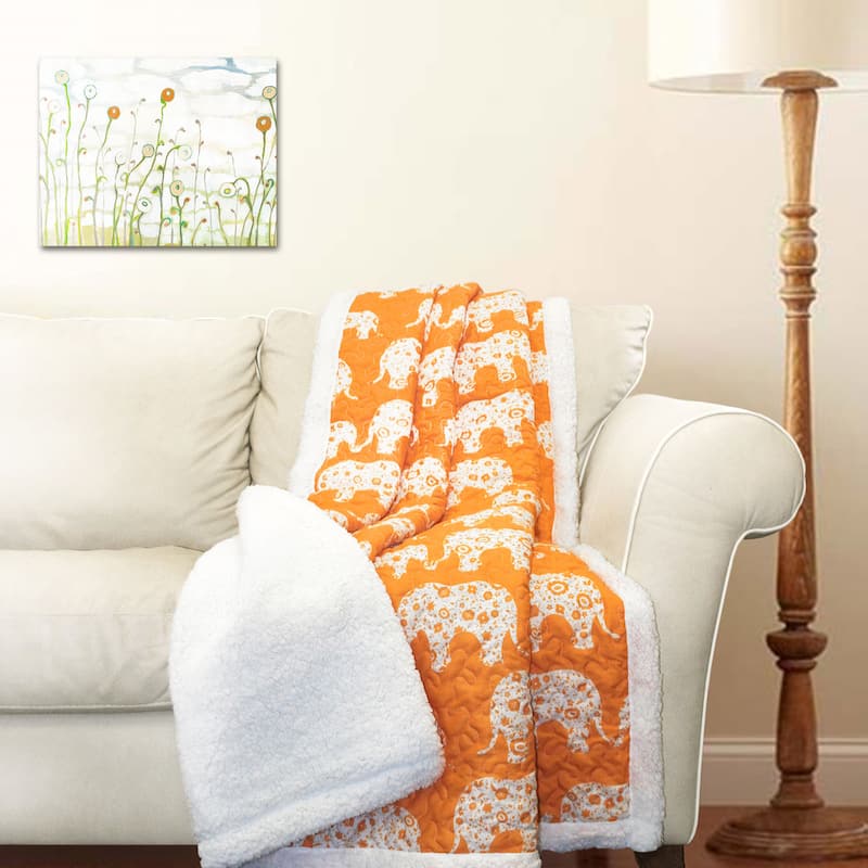 Taylor & Olive Amelia Blue Elephant Throw Blanket