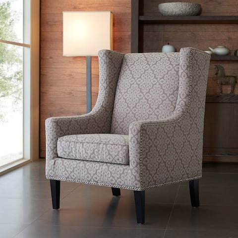 Madison Park Weston Taupe/Cream Wing Chair