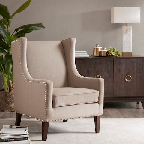 Madison Park Weston Taupe Wing Chair