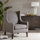 preview thumbnail 1 of 4, Madison Park Weston Charcoal Wing Chair
