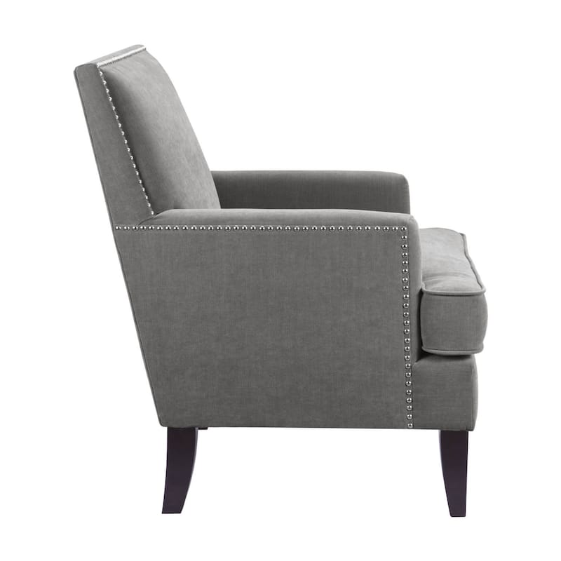 Madison Park Charlie Grey Track Arm Club Chair