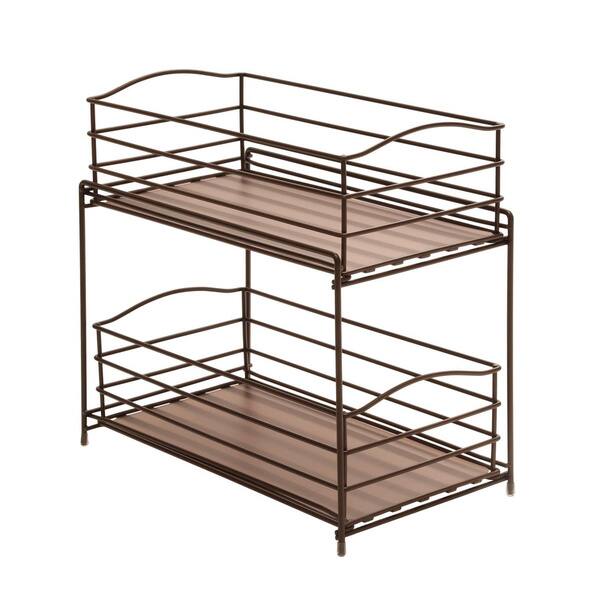 Shop Seville Classics Bronze 2 Tier Sliding Basket Drawer Kitchen