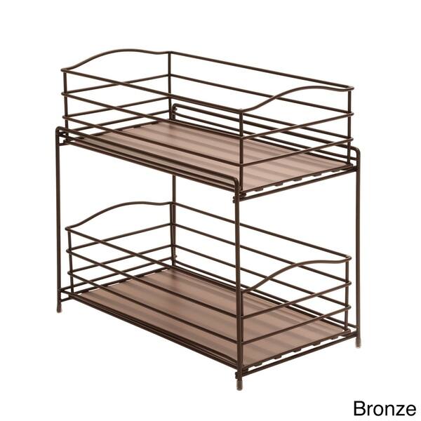 Shop Seville Classics Bronze 2 Tier Sliding Basket Drawer Kitchen