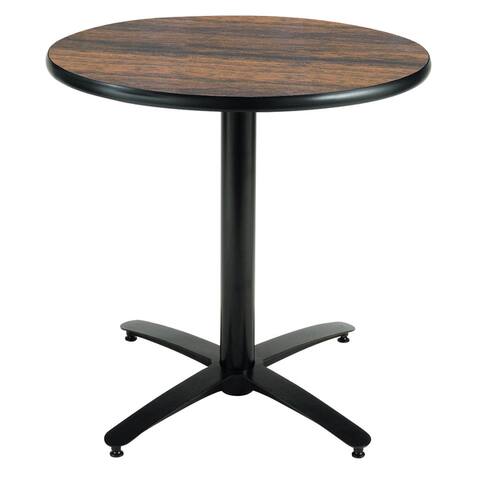 KFI 30in Round Pedestal Table, Arched X-Base