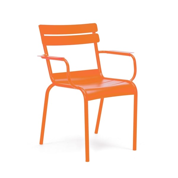 Chatou Orange Stackable Metal Dining Chair Set Of 4 Free Chatou Orange Stackable Metal Dining Chair Set Of 4