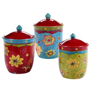 Kitchen Canisters For Less Certified International Tunisian Sunset Canisters Set Of 3
