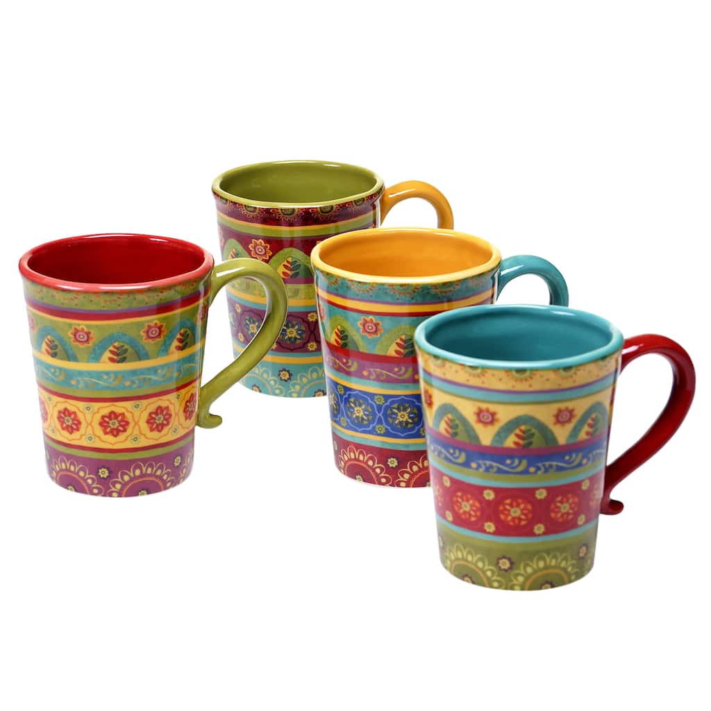 Certified International - Tunisian Sunset 18 oz. Mugs (Set of 4)