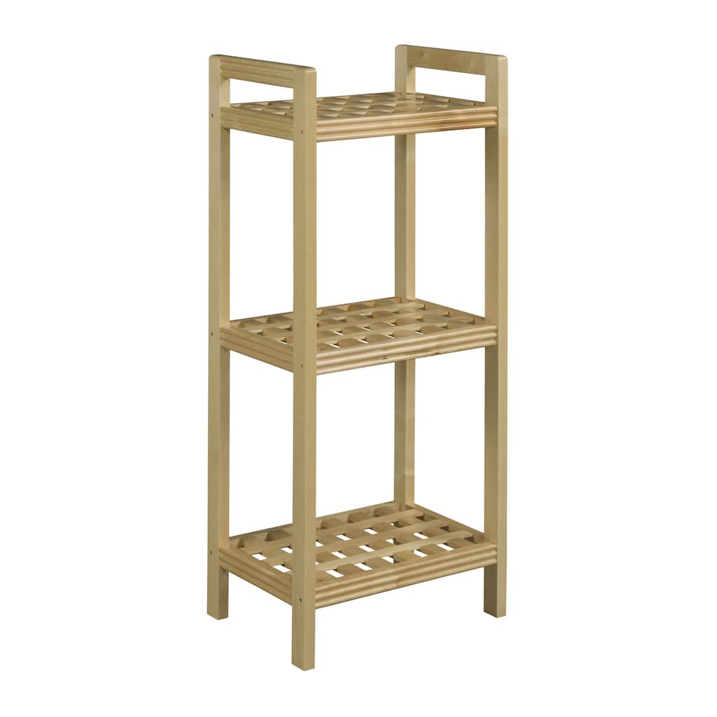 NewRidge Home Solid Wood Beaumont Shelf Tower, Bookcase. Blonde Finish. - Multi