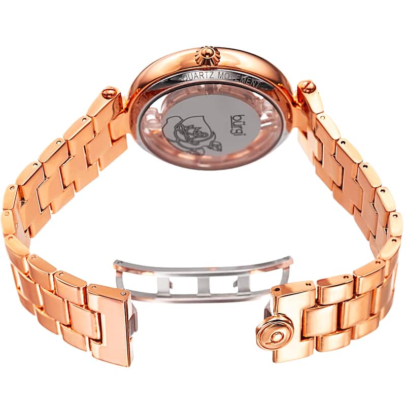 Burgi Women's Japanese Quartz Swarovski Crystal Bracelet Watch