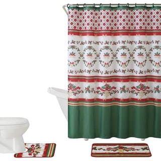 VCNY Holiday Themed Christmas Holly 15-piece Bath Set - Bed Bath & Beyond - 10840248