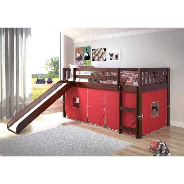 kids twin bed with slide