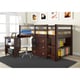 Donco Kids Low Study Loft Desk Twin Bed with Chest and Bookcase - Thumbnail 5