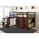 Donco Kids Low Study Loft Desk Twin Bed with Chest and Bookcase - Thumbnail 7