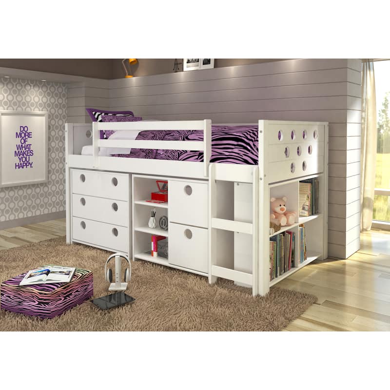 Donco Kids Circles Modular Low Loft Twin Bed