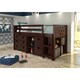 preview thumbnail 1 of 5, Donco Kids Circles Modular Low Loft Twin Bed Cappuccino