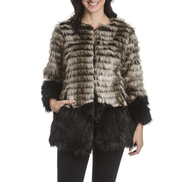 Steve Madden Women's Faux Fur Coat - Free Shipping Today - Overstock ...
