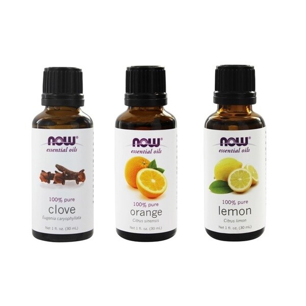 Now Foods Essential Oils Pack of 3 (Clove, Lemon, Orange