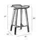 Pluto Danish Modern Counter Stool with White Seat - Free Shipping Today ...