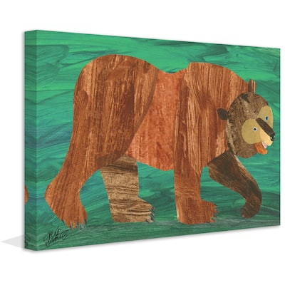 Marmont Hill - Big Brown Bear by Eric Carle Painting Print on Canvas - Multi-Color