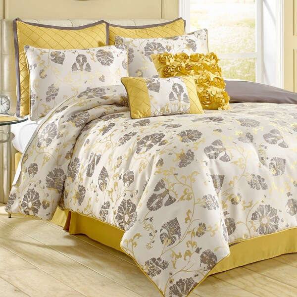 Amraupur Overseas Vintage Floral 8-piece Comforter Set