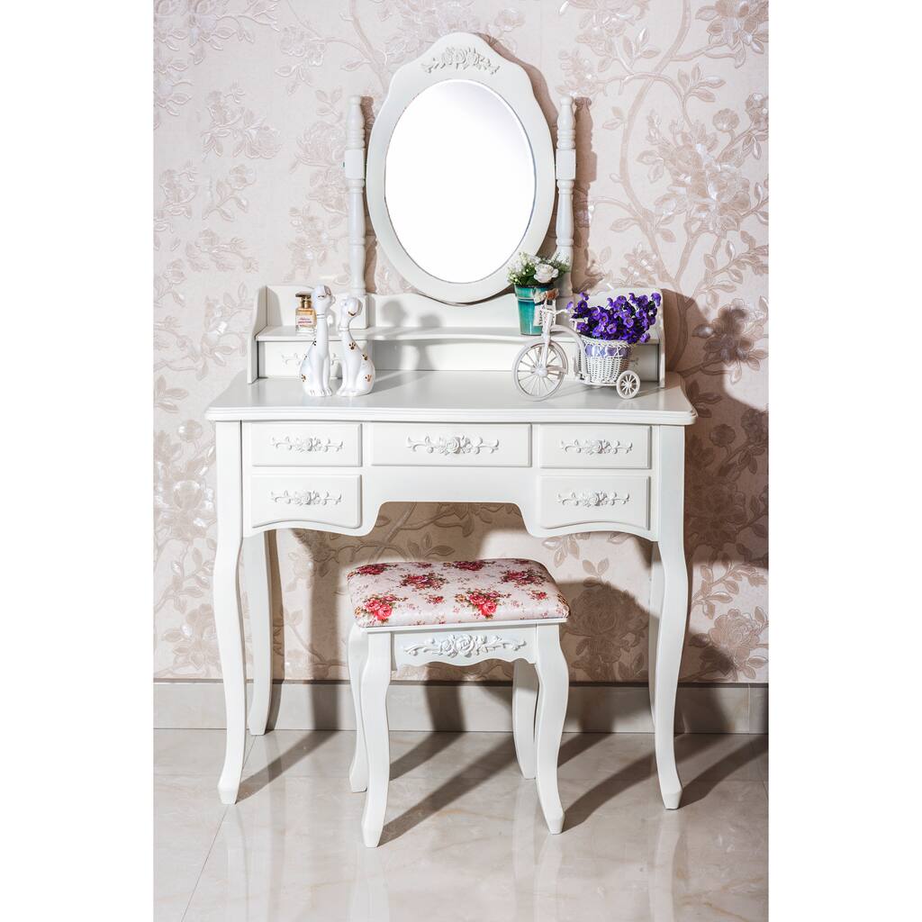 7-drawer Vanity Table with Chair