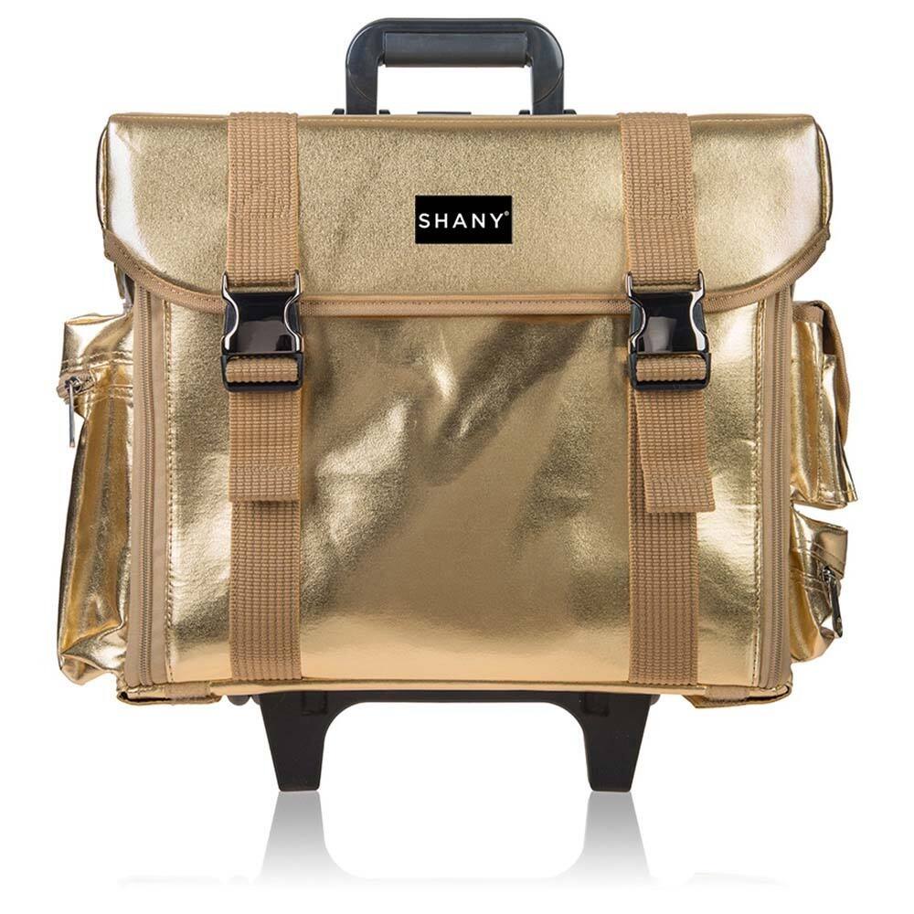 SHANY Makeup Artist Soft Rolling Trolley Cosmetic Case with Bonus Mesh Bag Set