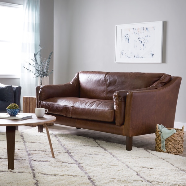 Reginald Chocolate Leather Sofa