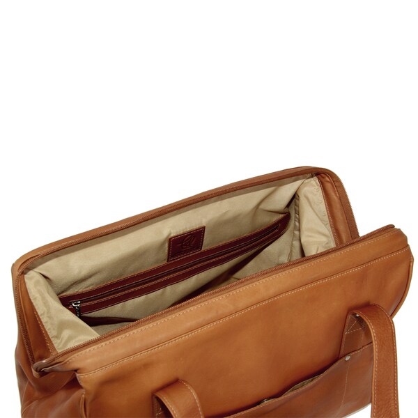 widemouth leather weekend bag