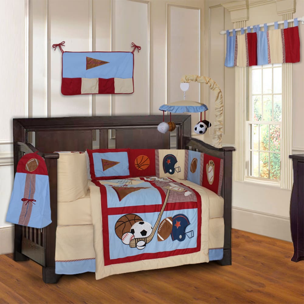 Sports baby clearance crib bedding sets