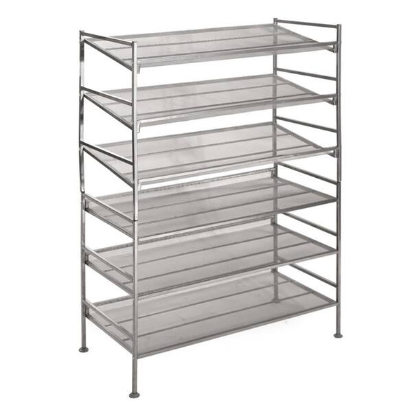 Shop Black Friday Deals On Seville Classics 3 Tier Mesh Multi Position Stackable Shoe Rack Overstock 10845530