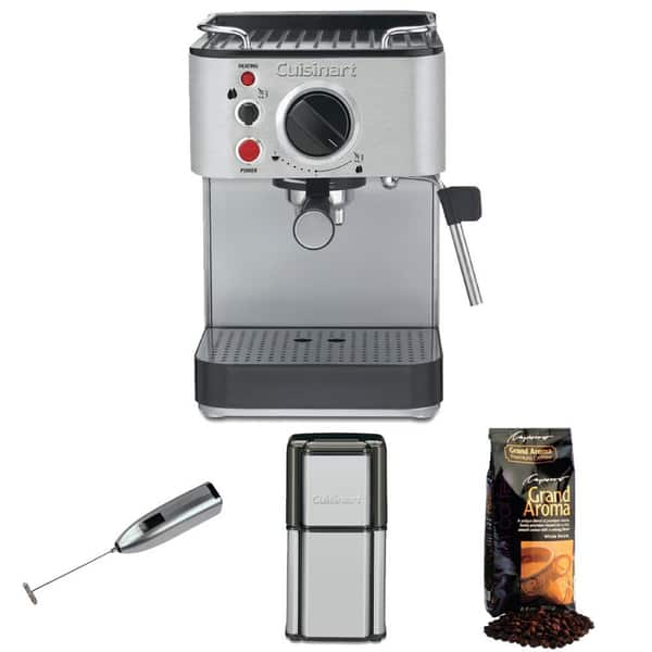 Cuisinart EM-100 15-Bar Espresso Maker + Cuisinart Coffee Grinder + Whole  Bean Espresso + Handheld Milk Frother (Refurbished) - Bed Bath & Beyond -  10845755