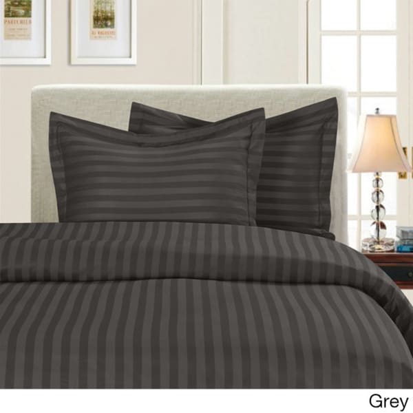 Porch & Den Back Bay Newbury Dobby Stripe 3-piece Duvet Cover Set