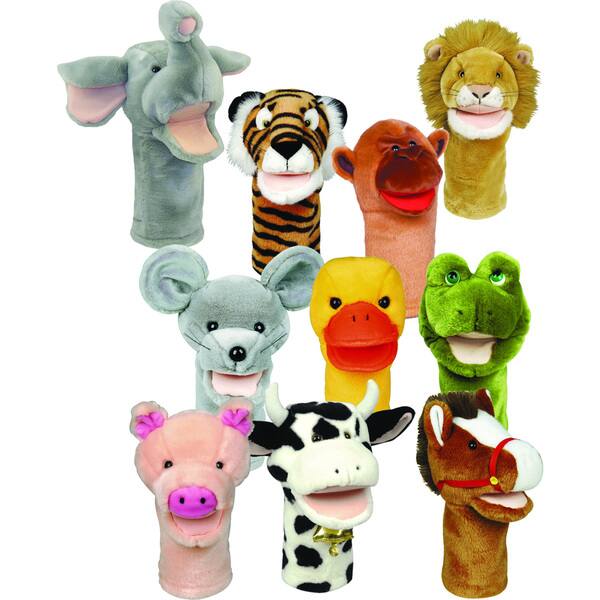 slide 1 of 1, Get Ready Kids PlushPups Hand Puppets