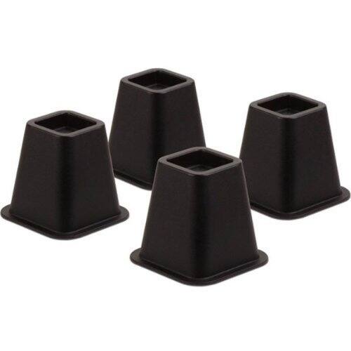 6-inch Black Bed Risers (Set of 4)