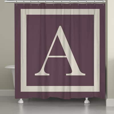 Laural Home Monogram Border Shower Curtain