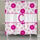 preview thumbnail 3 of 16, Laural Home Flowers and Polk-Dot Monogram Shower Curtain